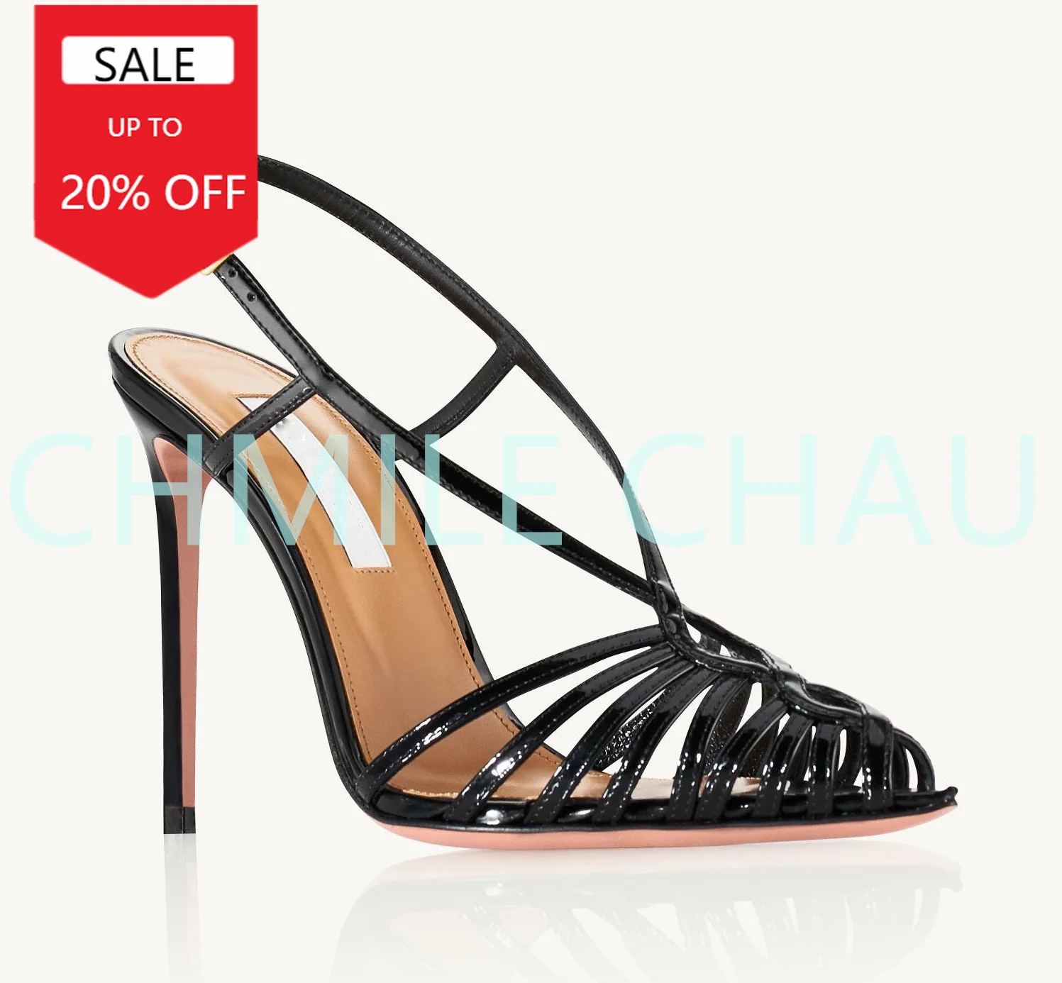 

Gladiator Rome Elegant Luxury Designer Women Sandals Pointed Toe Stiletto High Heels Sexy Party Dress Plus Size Shoes 72-CHC-30