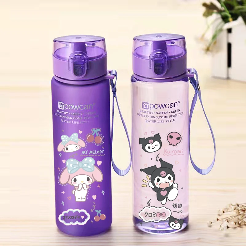

Cute Sanrio Kuromi My Melody Plastic Cup Cartoon Anime High Quality Sports Water Bottle 400ml 560ml Students Water Cup