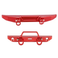 metal front and rear bumper with tow hook for axial scx24 axi00005 jeep gladiator 124 rc crawler car upgrades parts