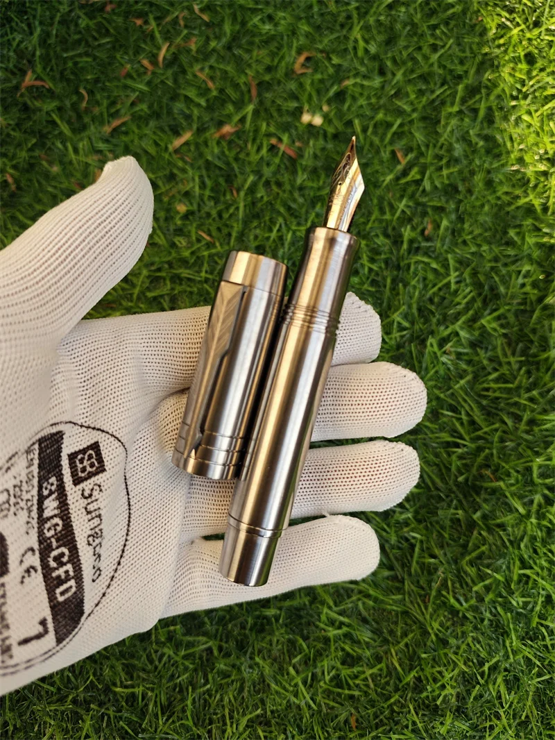 Титановый сплав домашняя карманная перьевая ручка с поршневыми чернилами