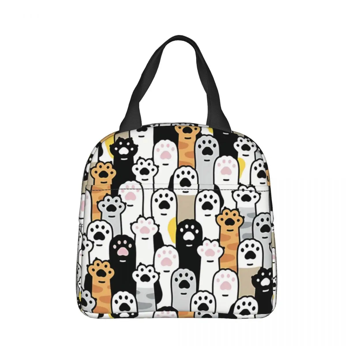 

Cat Toe Beans Portable Lunch Bag Animal Kittens Ice Cooler Pack Insulation Picnic Food Storage Bags