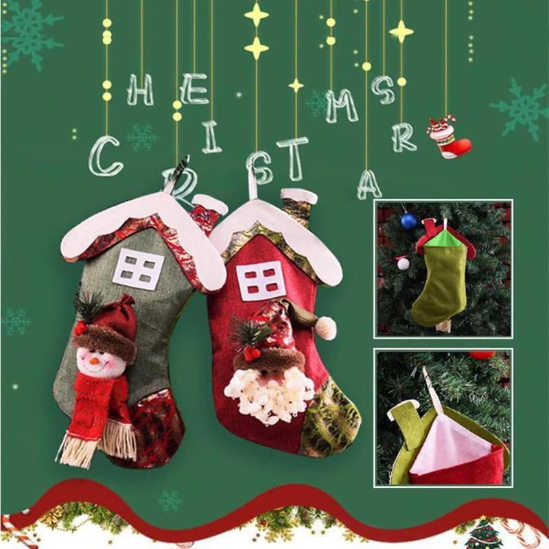 

Christmas Socks Decoration Christmas Tree Pendant Christmas Candy Gift Bag Christmas Tree Cute Cartoon NOV99
