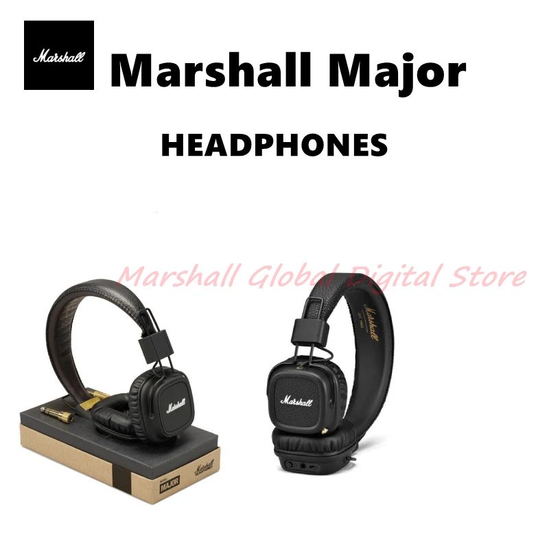 

Original Marshall Major Wired Foldable Headset Retro Headphones Pop Rock HiFi Headphones Noise Canceling Monitor Headphones