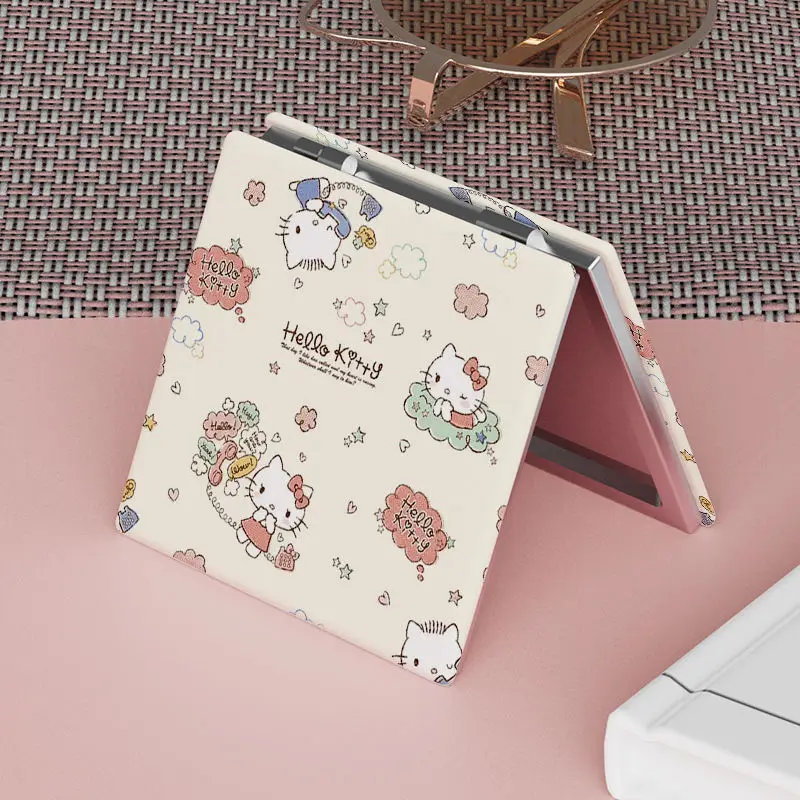 Портативное Мини-зеркало Hello Kitty Складное Двустороннее Зеркало Для Макияжа