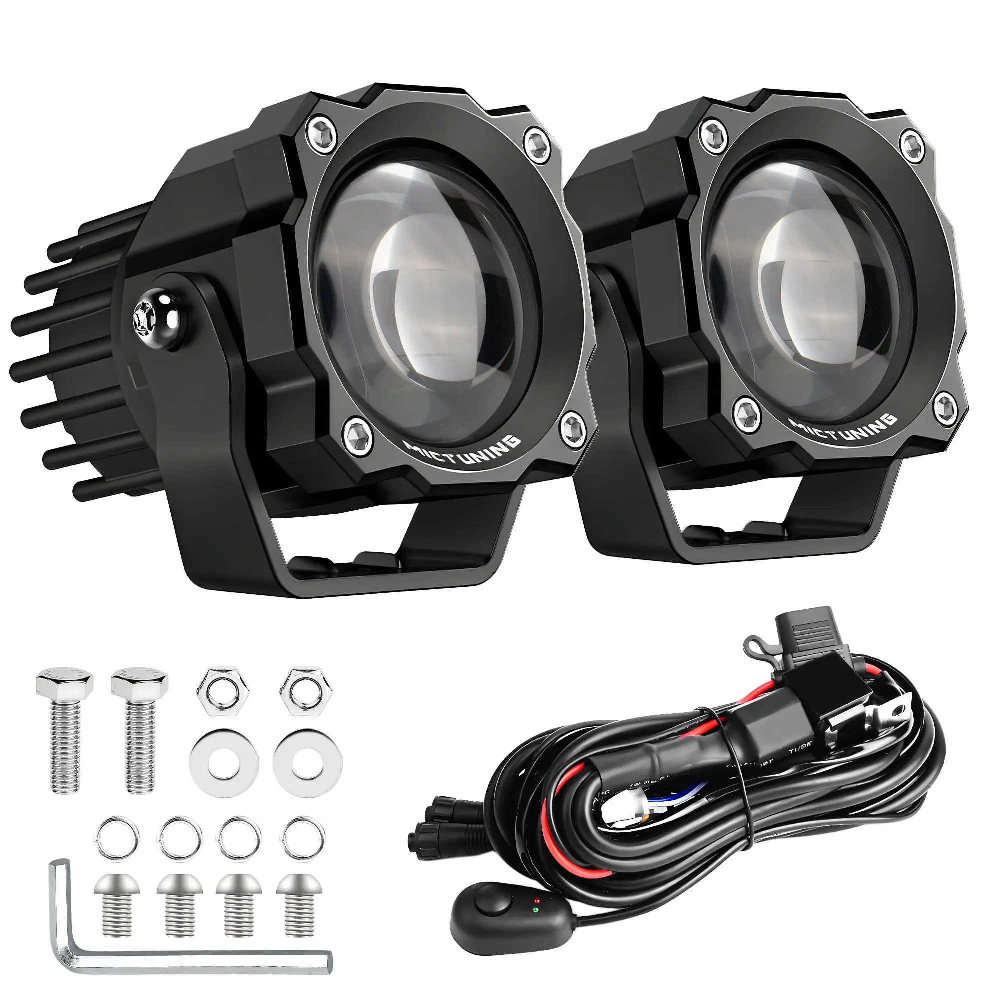 Универсальный светодиодный светильник 3 дюйма, 72 Вт, квадратный противотуманный фонарь для вождения, прожектор, автомобильное вспомогательное освещение для внедорожника, мотоцикла