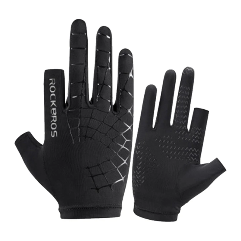 

ROCKBROS Ice Silk Gloves Sunscreen Anti-Skid Men's And Women's Outdoor Anti-Skid Gloves