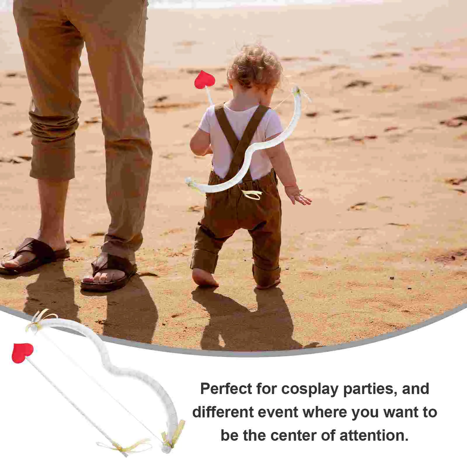 Cupid's Arrow Bow Silver Pink Costume Photo Prop Funny Foam Cosplay Coslay Miss