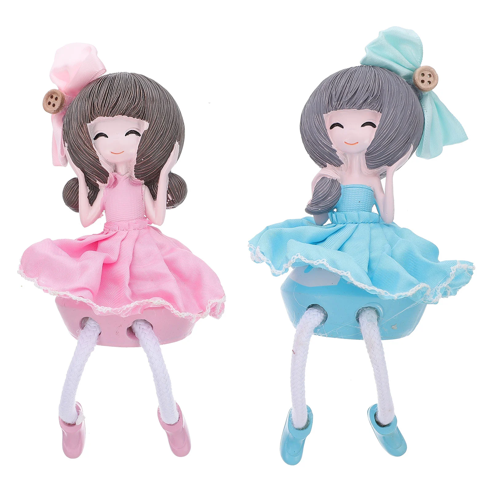 

2 Pcs Lovely Fairy Doll Lovely Girls Doll Ornaments Adorable Dolls Girls Gift