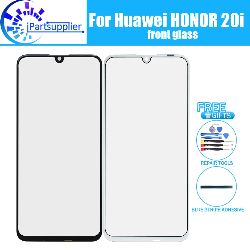 

Для Huawei HONOR 20i Переднее стекло экрана Объектив 100% оригинальный передний сенсорный экран Стекло Внешний объектив для телефона HONOR 20i + Инструм...
