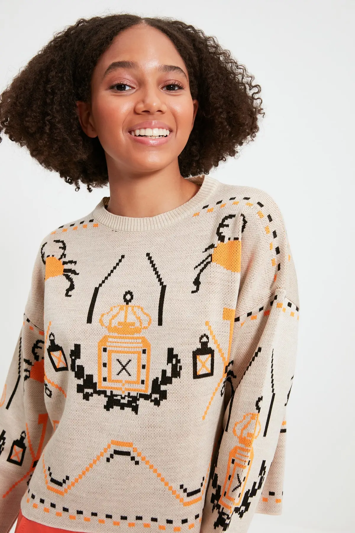 Trendyol Bike Collar Jacquard Knitwear Sweater TWOAW22KZ0951