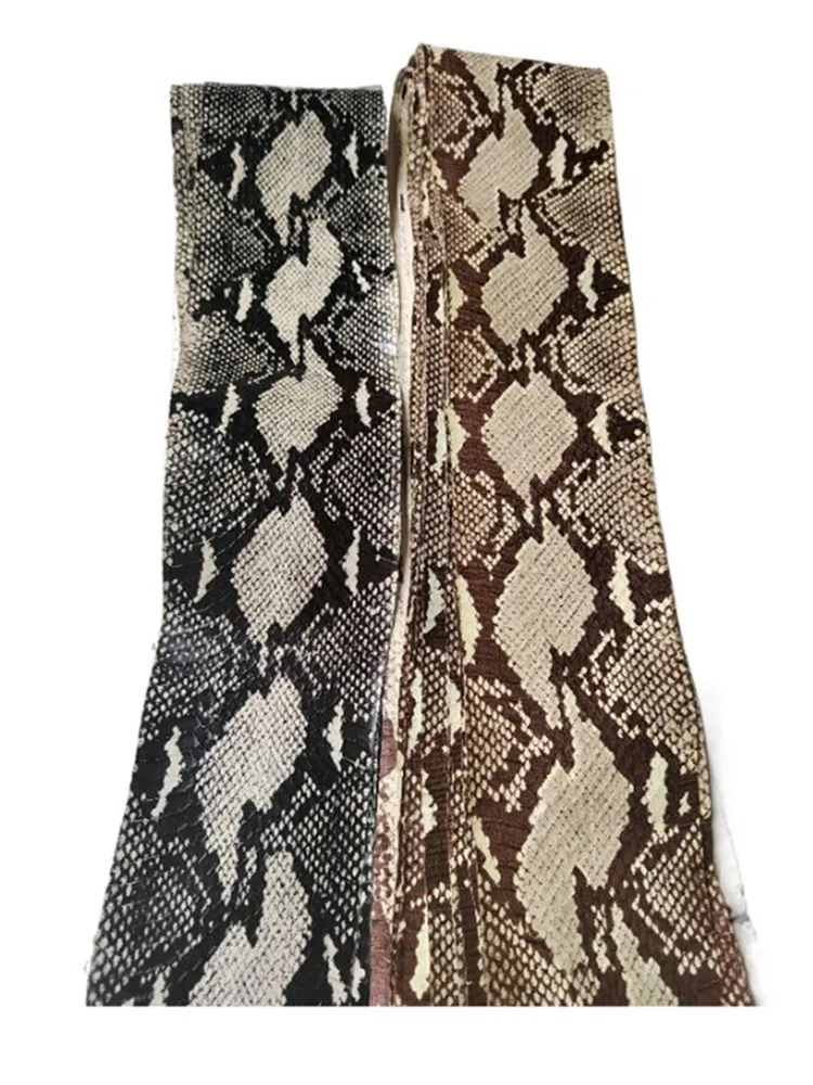 

WS038 Black and White Mixed Color Snake Skin for Shoe Bag Belt Leather Craft