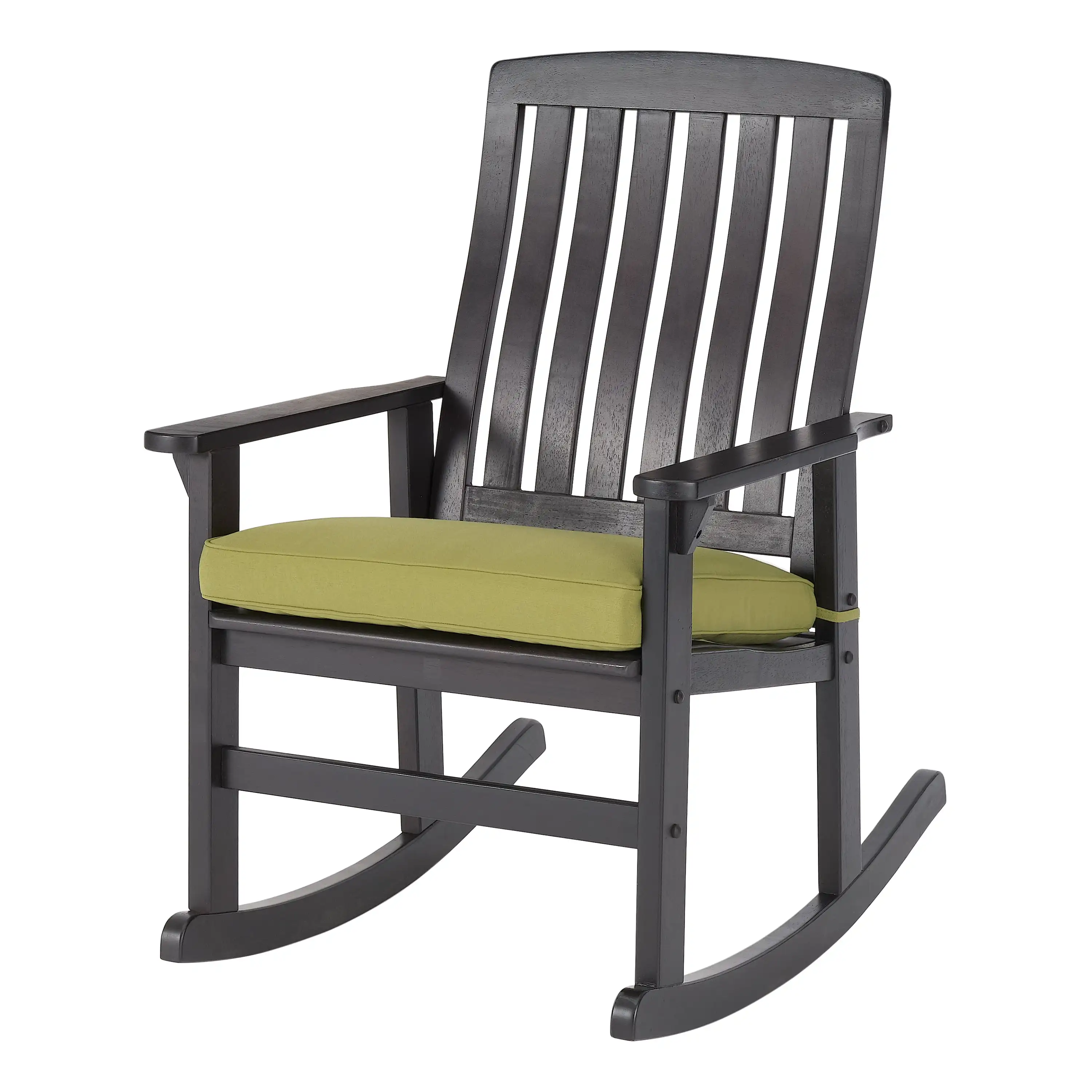 

Better Homes & Gardens Delahey Outdoor Wood Rocking Chair, Green Cushion