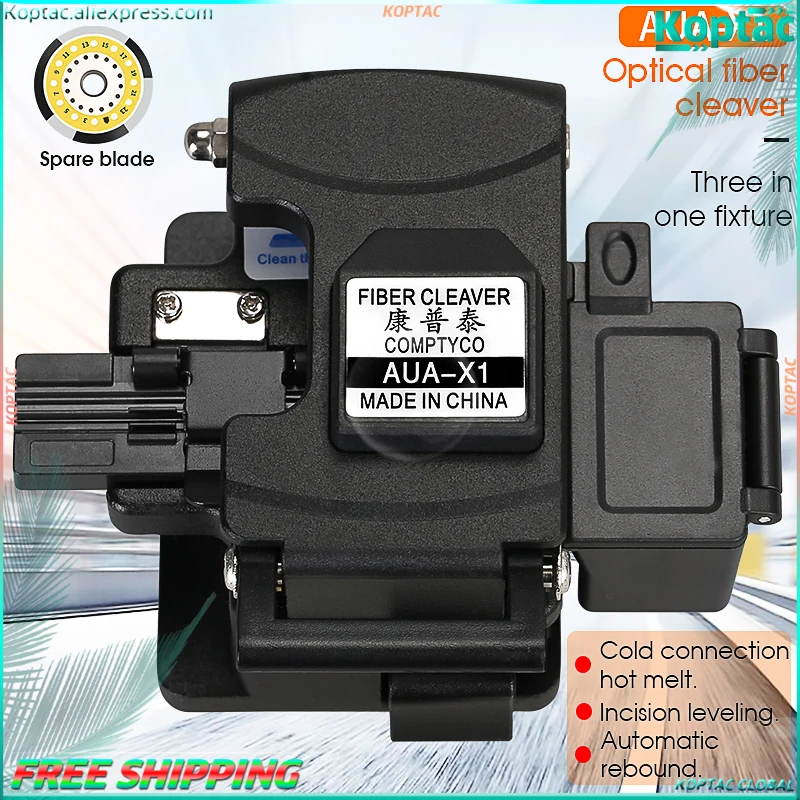 

AUA-X1 High-precision Fiber Cleaver With Waste Fiber Box, Fiber Optic Cable Cutter, Fiber Fusion Splicer Cutter