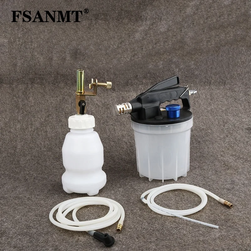 

Vacuum Brake Bleeder Air Brake Bleeder Kit 2L Brake Fluid Extractor and 1L Refilling Bottle Pneumatic Vacuum Bleeder Tool Kit