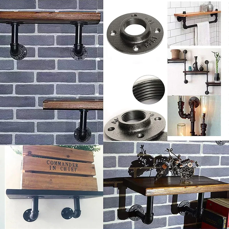 1/5 шт. фитинги для железной трубы настенное крепление напольные антикварные