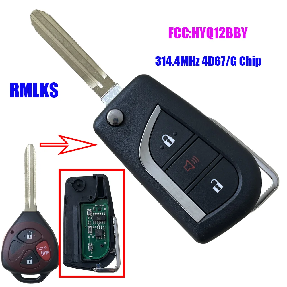 

Car Remote Key 314.4 Mhz 4D67 G Chip HYQ12BBY For Toyota Camry Avalon Corolla Matrix RAV4 Yaris Venza TC XA XB XC TOY43