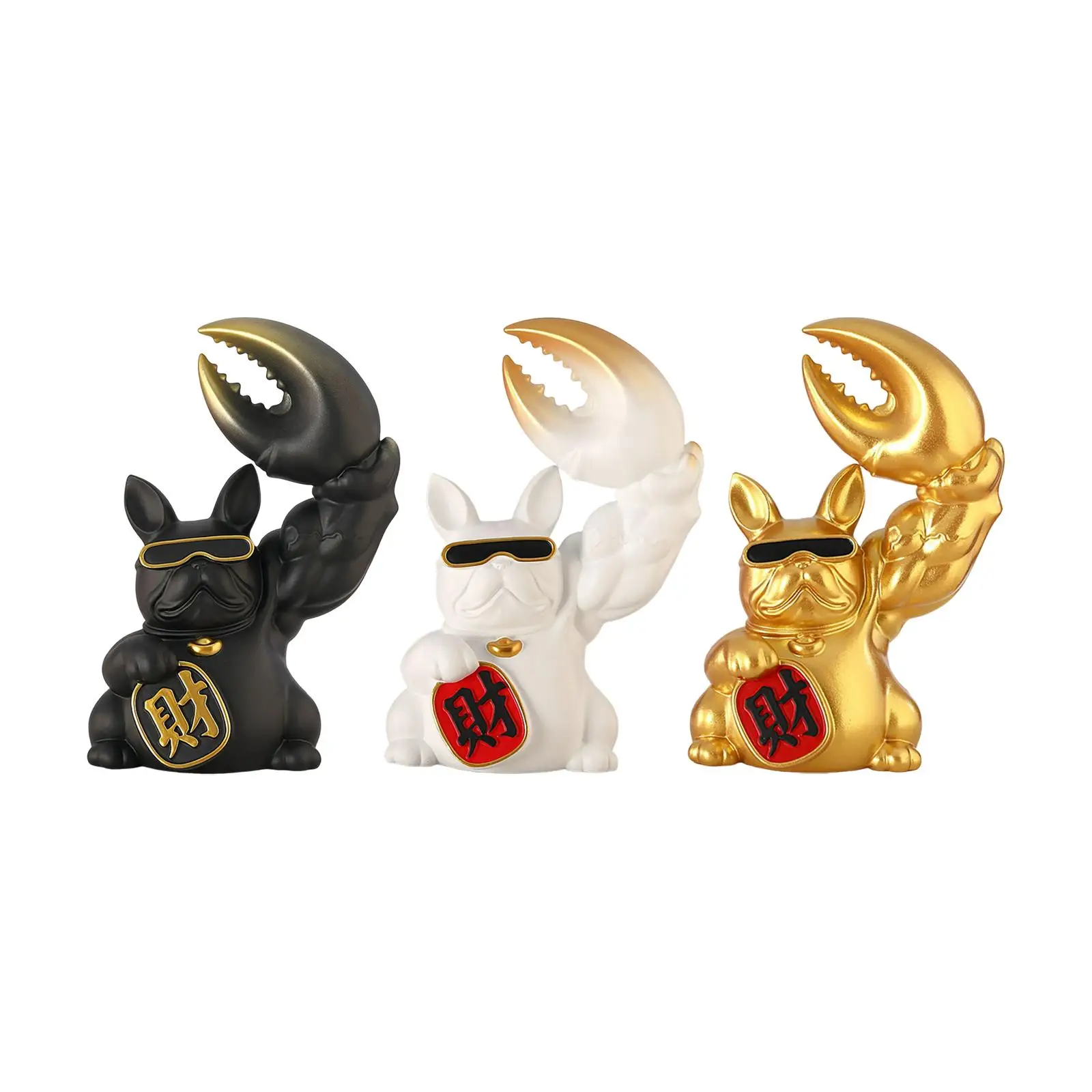 

Креативная фигурка счастливой собаки на большой руке, полимерная статуя, поделки, украшение для стола