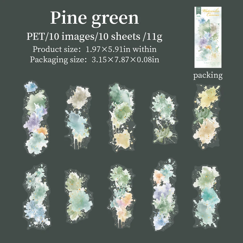 

10 шт., размазывающие акварели, набор наклеек для творчества, декоративные наклейки, этикетки для дневника, альбом, скрапбукинг, школьные аксессуары