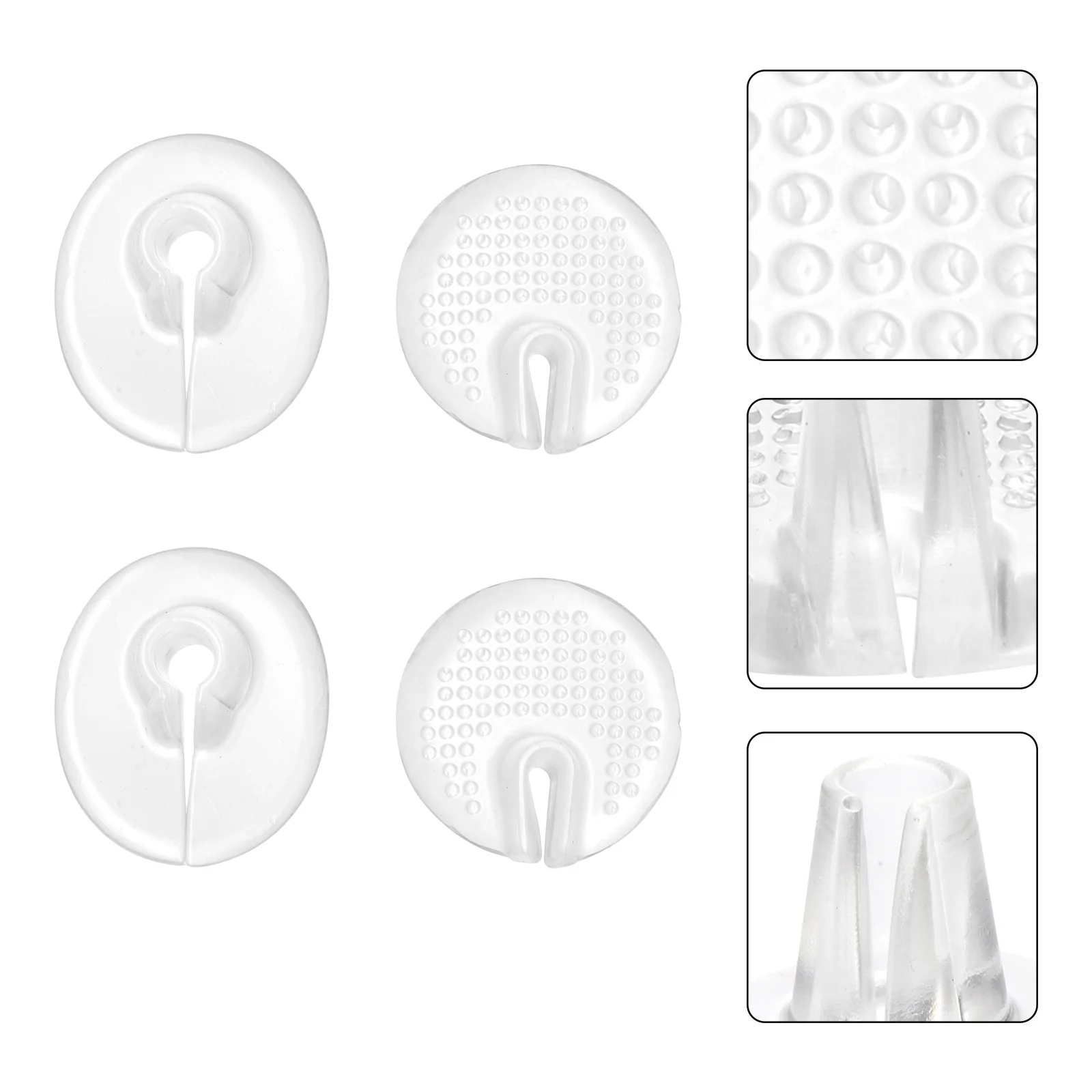 

6 Pairs Sandal Toe Separator Clear Anti- Silicone Toe Protector PU Transparent Pad Sandal- Flop Toe Protectors for Men and