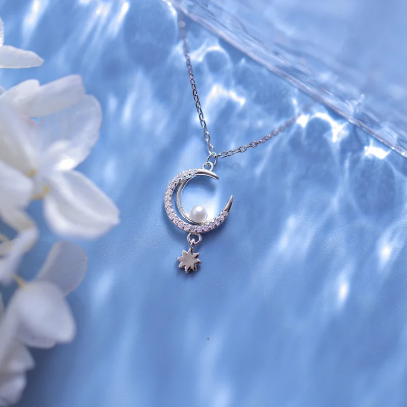 

MODOMA Design Sense 925 Sterling Silver Pendants Necklace For Women Luxury Wedding Chains Necklace Vintage Elegant Jewelry Women