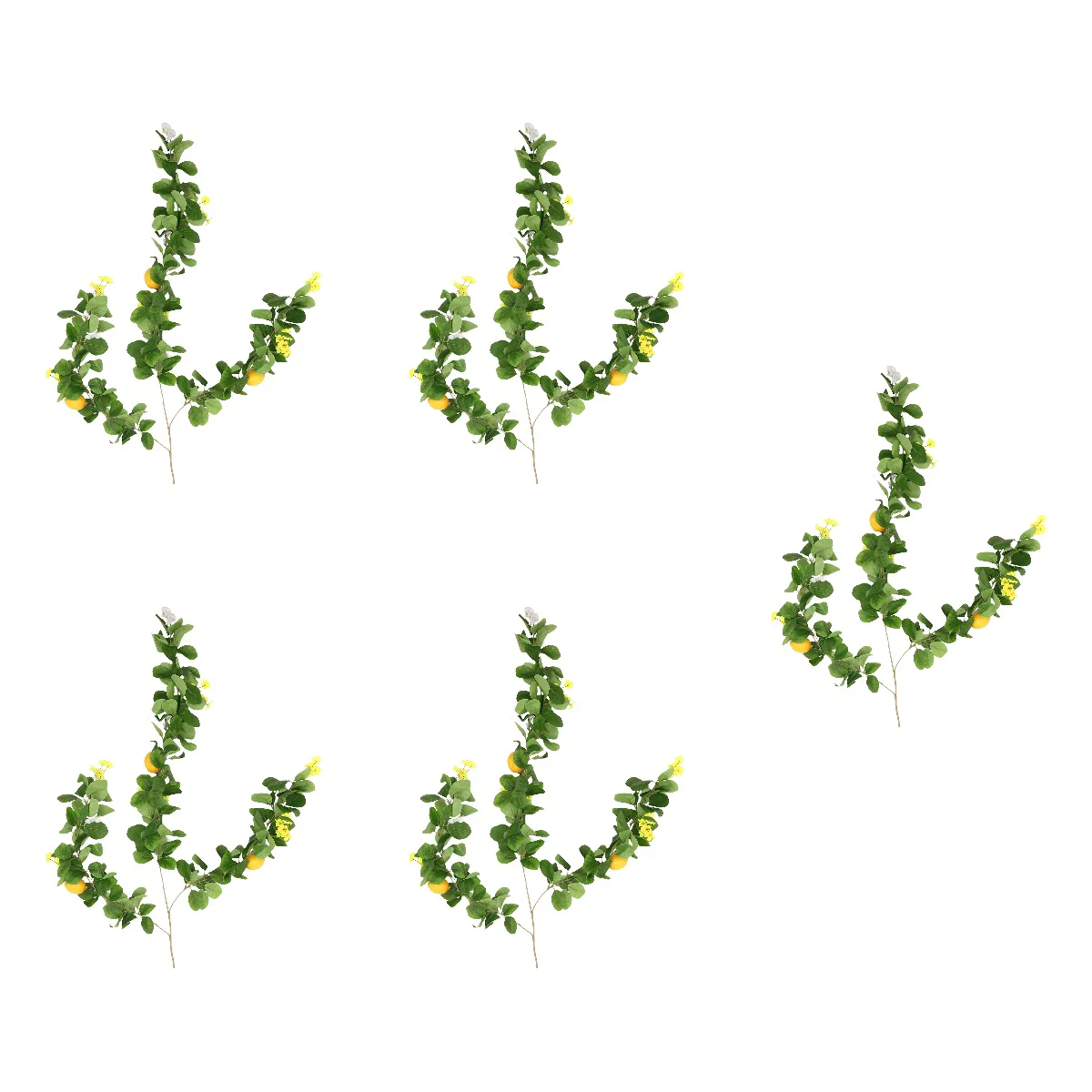 

5pcs Artificial Lemon Hanging Lemon Branch Wall Hanging Lemon Stem Decor