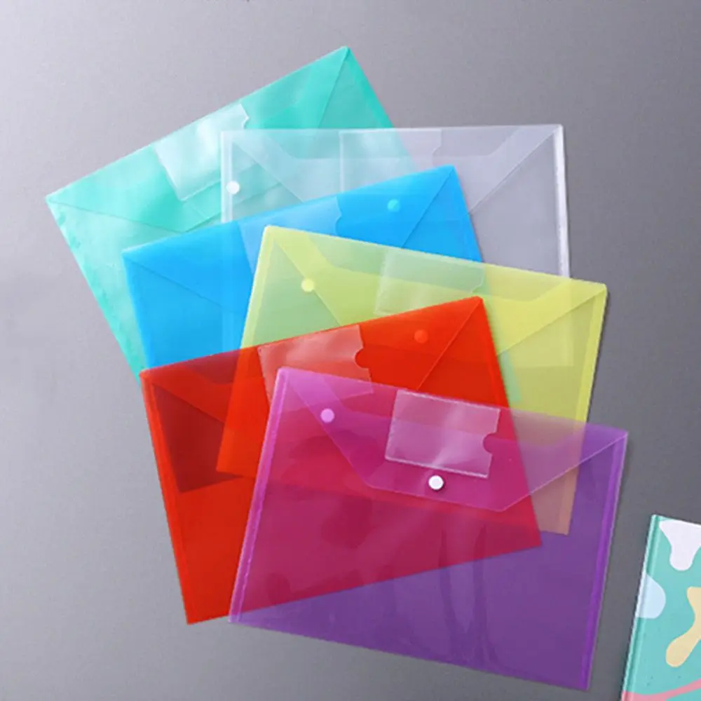 

A4 Plastic wallets Stud Document Wallet Files Folders Filing School Office