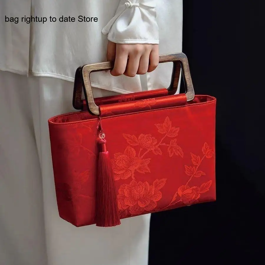 Весенне-осенняя ароматная облачная пряжа китайская свадебная сумка красная
