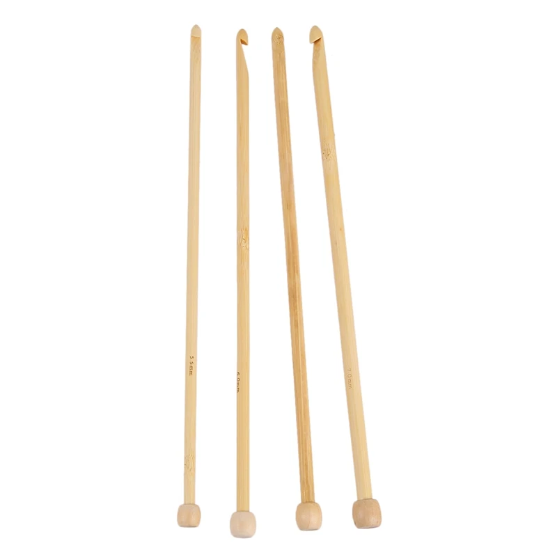 1 Набор (12 шт./комплект) спицы из натурального бамбука одинарные заостренные