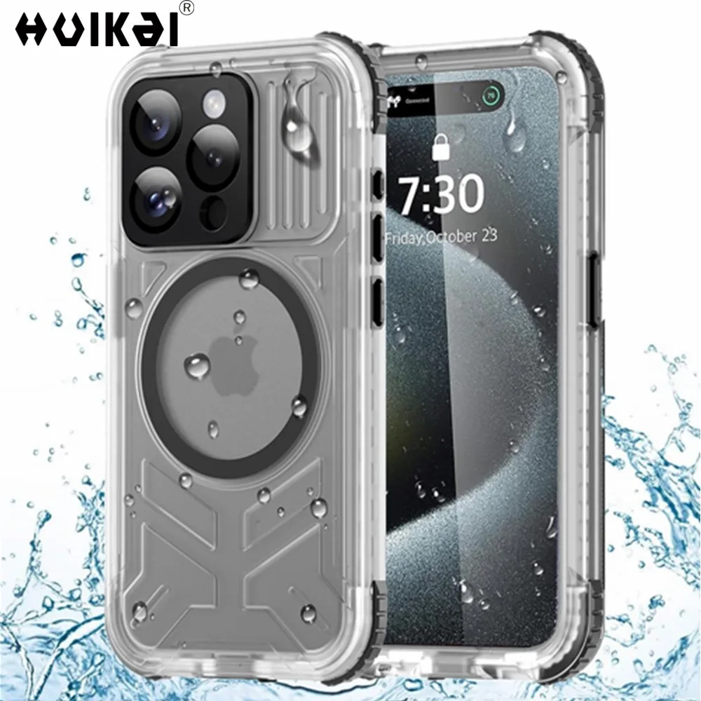 Водонепроницаемый пыленепроницаемый Тонкий прозрачный матовый чехол для iPhone 15