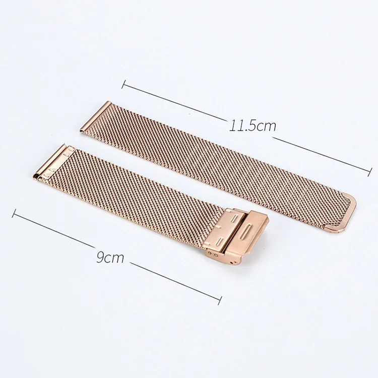 

Best selling 4 Colors Stainless Steel Watch Strap Multiple specifications Mesh strap Double insurance buckle Watch Band