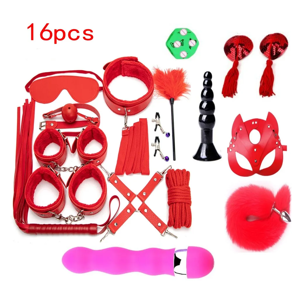 Сексуальные кожаные наборы для БДСМ плюшевый набор сексуального бондажа