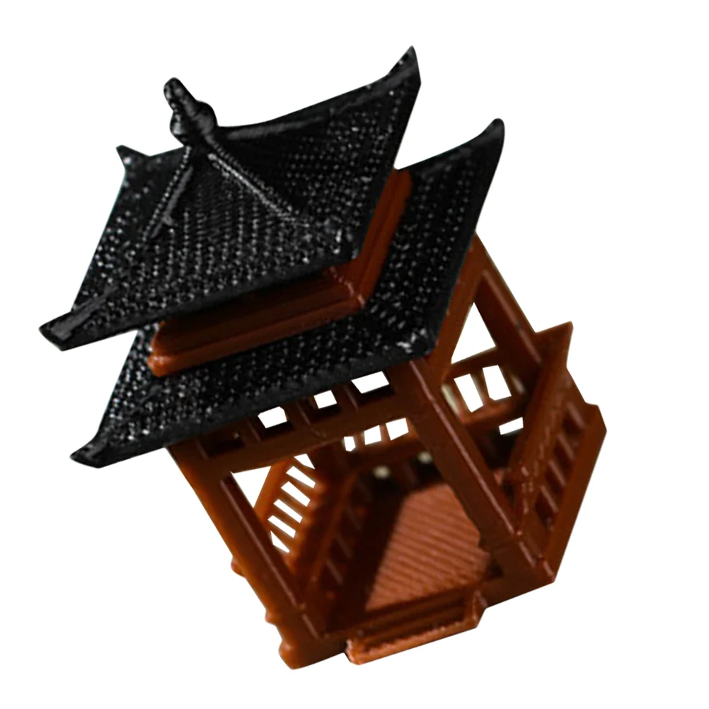 Павильон Аквариум Пейзажный дизайн Украшение Бонсай Статуя пагоди на открытом