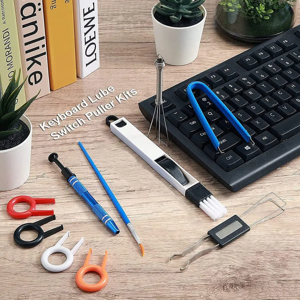 

12 Pieces Set Keyboard Puller Cleaning Brush Assortment Computer Keypad Keyboards Key Cap Remover Maintenance Accessories
