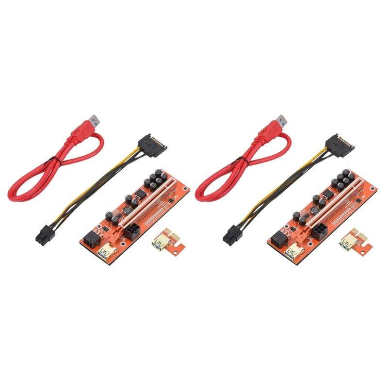 

2Pcs PCI-E Riser V010X Card PCIE Extender PCIE1X To 16X USB 3.0 SATA Cable Adapter Cable Mining Riser For Video Card
