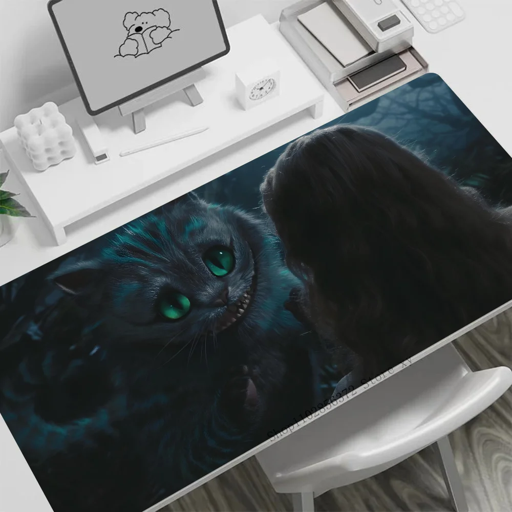 C-Cheshire Cat Alice In Wonderland Mousepad Non-slip Mouse Pad Suitable For Office Computers Laptops E-sports Game Desk Mats XXL