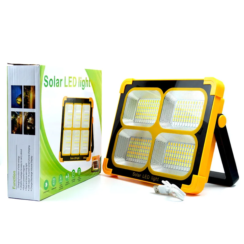 Портативный светильник с солнечной панелью 175 Вт суперъяркий 348 светодиодов