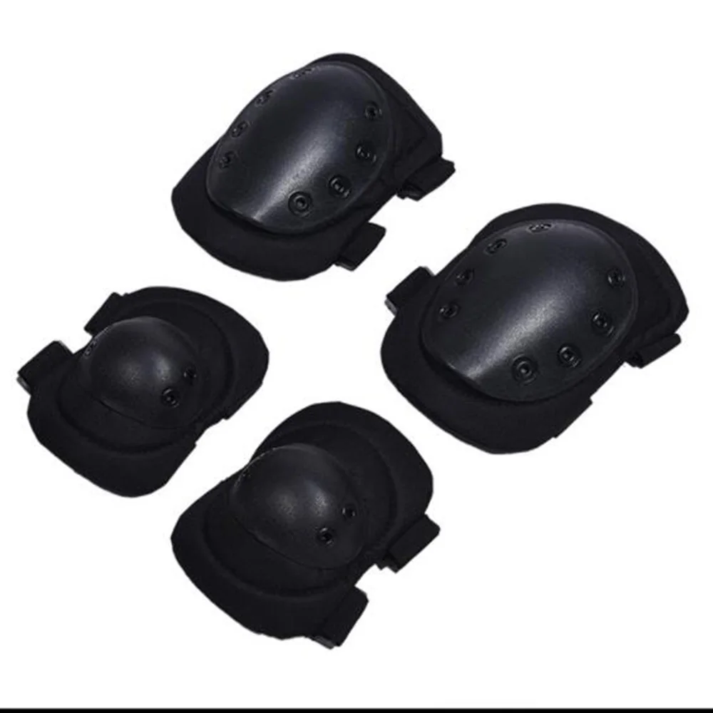 

4 Pcs/set Adult Tactical Combat Protective Pad Set 2 Knee & 2 Elbow Protector Pads Cycling Climbing Knee Elbow Protector Pads