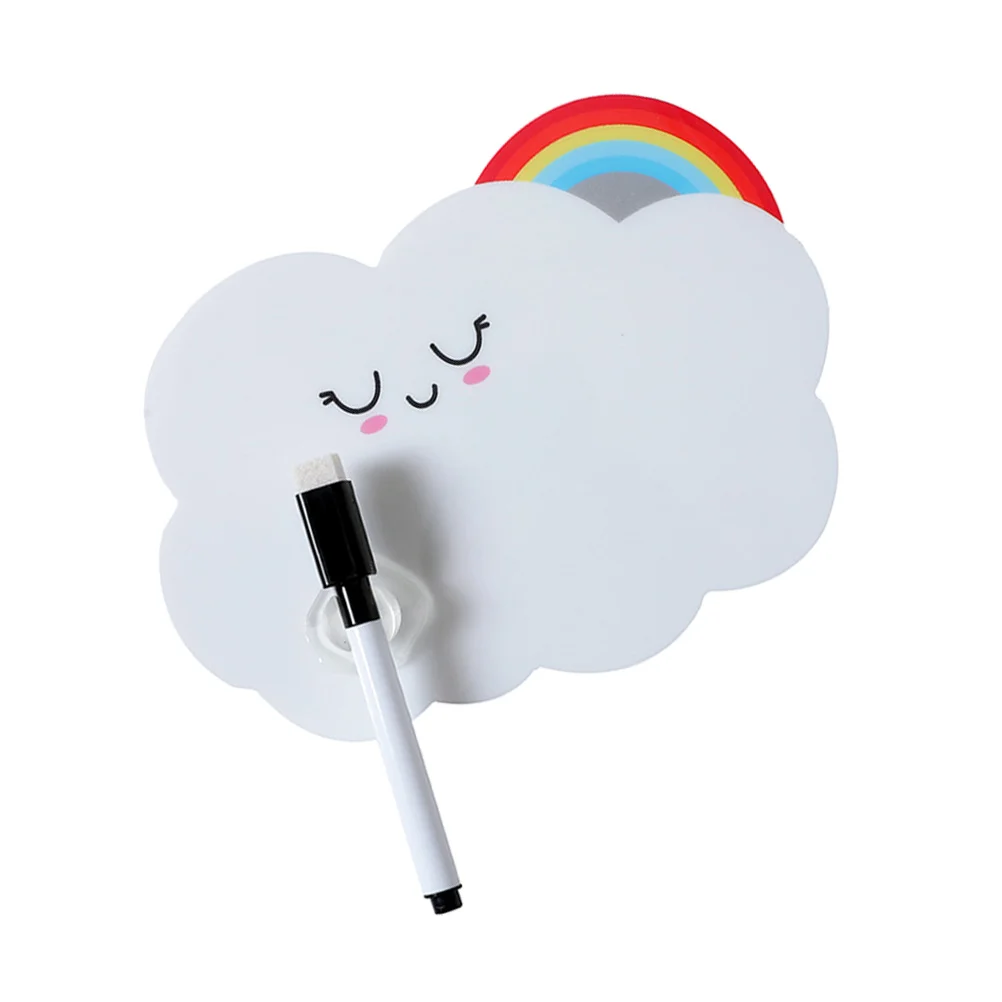 

1 pc Fridge Reminder with Pen Erasable Small Rainbow Cloud Message Board Sticker for Home Restaurant