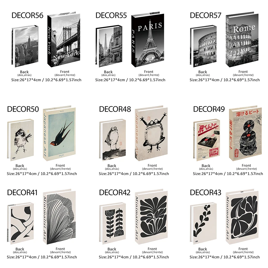 Фото Декоративный ящик для хранения искусственных книг, журнальный столик, отель, спальня, гостиная, книжная полка, домашний декор, интерьер, эстетика, реквизит для съемки №2