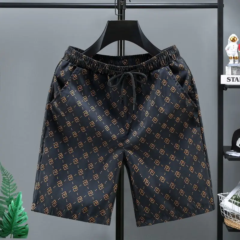 Новинка 2024 мужские летние тонкие шорты из ледяного шелка модные повседневные