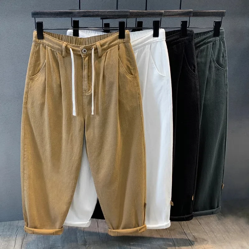 Ropa Hombre Japanese Retro Straight Leg Jeans Men's Loose Casual Wide Leg Baggy Pants Harun Pants Spring Summer New Men Clothing