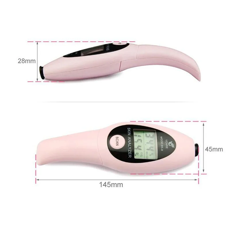 SK-8 Skin Analyzer Digital Dual LCD Display Moisture Oil Content Facial Analyzer Tester Detection Skin Condition Monitor Hydrat