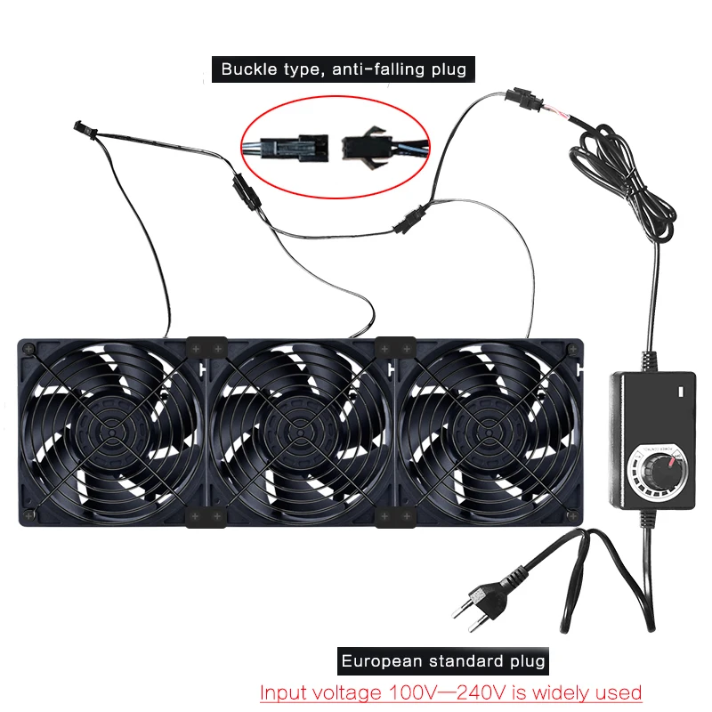 100v240v 12038 12v high speed two ball bearing 12cm case cooling system fan for btc mining cabinet server 120mm ventilator kit free global shipping