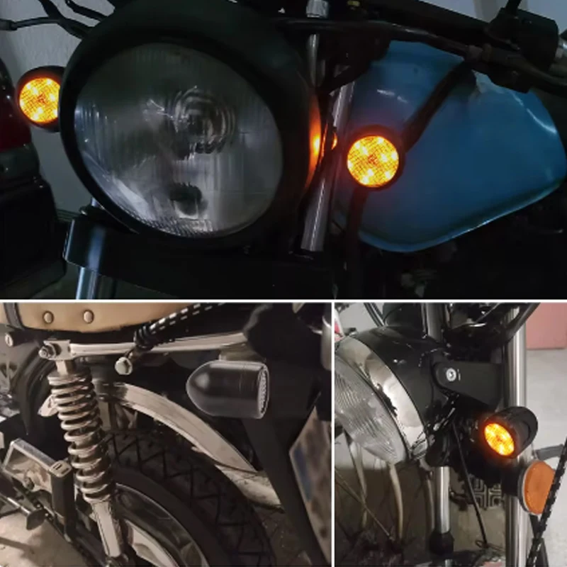 10 мм мотоциклетный ретро металлический мини-светодиодный указатель поворота с