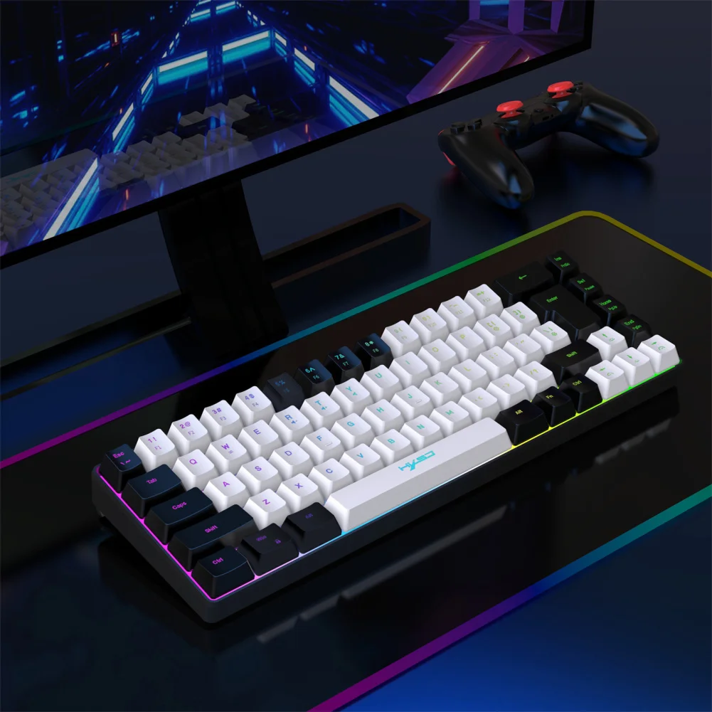Клавиатура игровая Механическая Проводная с RGB-подсветкой и 68 клавишами