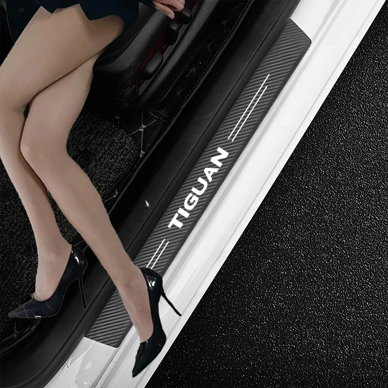 

4 шт., наклейки на пороги автомобиля Volkswagen Tiguan 2010 2011 2012
