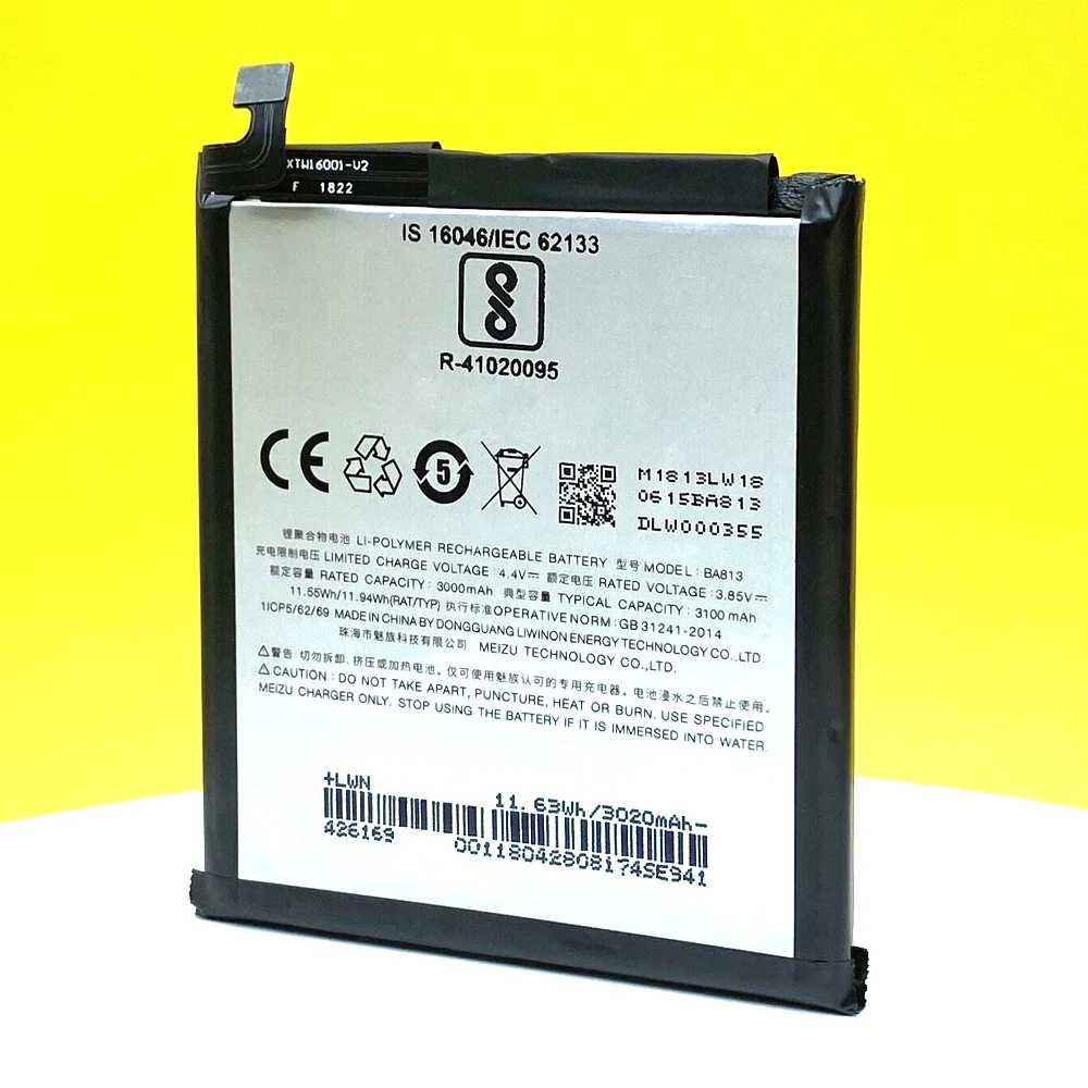 100 original 3100mah ba813 battery for meizu v8 prom813qm8m813h mobile phone high quality battery free global shipping
