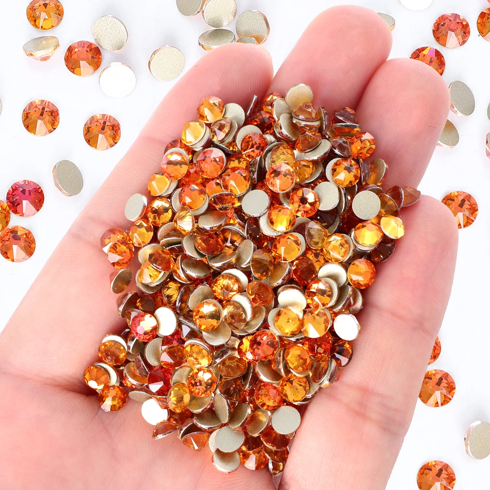 2088 не горячая фиксация искусственные камни с 16 гранями стеклянные стразы плоской