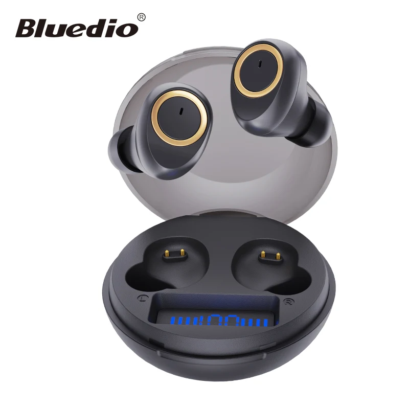 Bluedio D3 Wireless 5.1 Bluetooth-compatible Earphones Portable Earbuds Touch Control In Ear Headset With Charging Case Battery