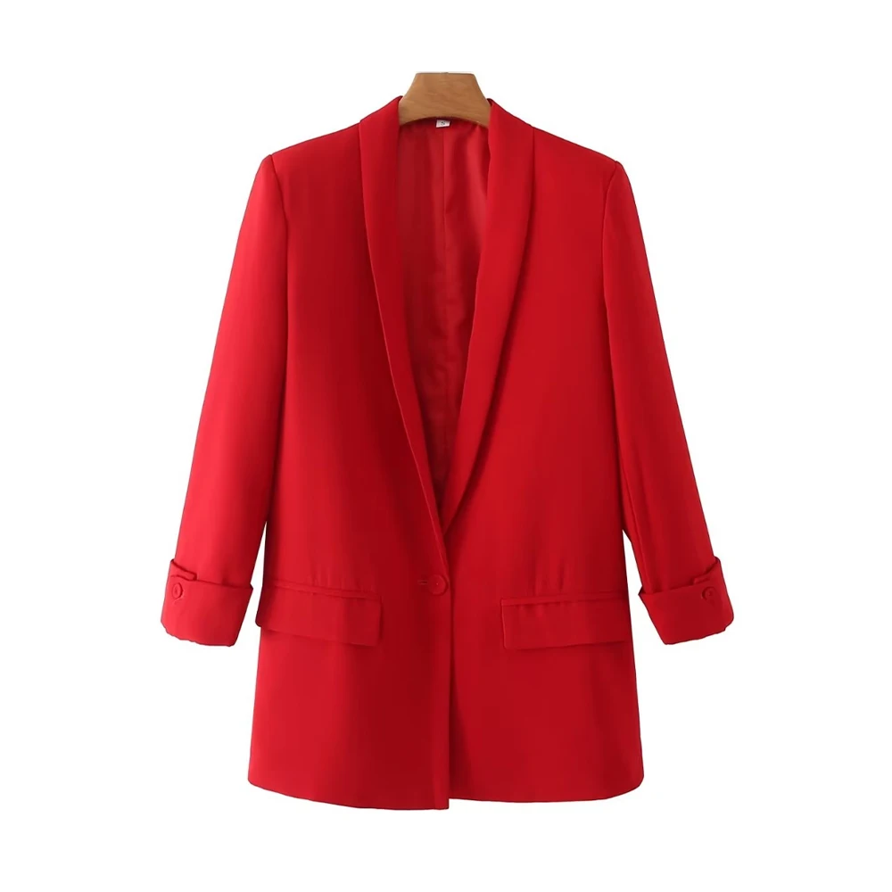 

Женский блейзер, пальто, модная офисная одежда на пуговицах спереди, Блейзер, винтажная женская верхняя одежда с длинным рукавом и карманам...